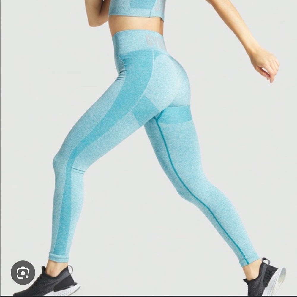 gymshark flex high waisted leggings - blue